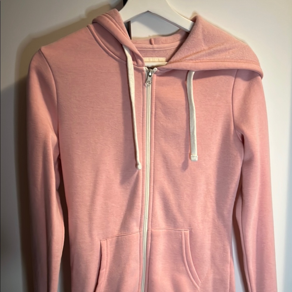 Pink Zip-Up Hoodie